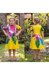 Hand Painted Rayon Kids Dress